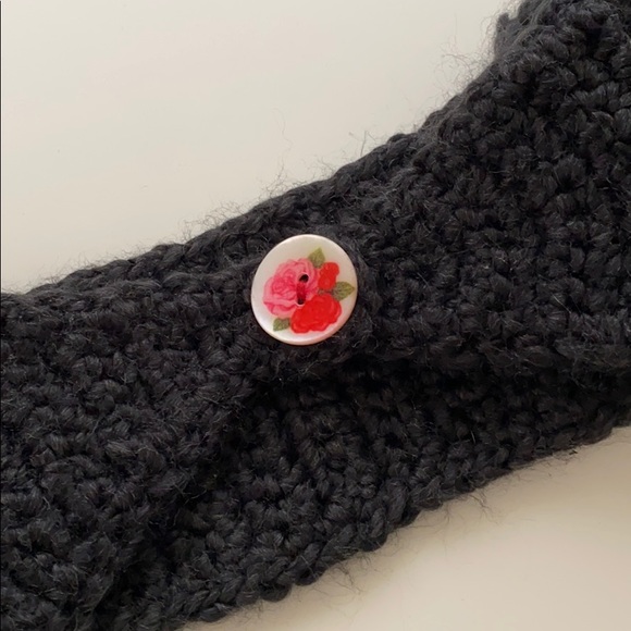 Anthropologie Headband Ear Warmer Charcoal knit - Picture 5 of 6